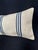 Turkish Hemp Pillow Cushion Natural Beige Blue Cushion Cover 14"x45" For Sale - Image 4 of 4