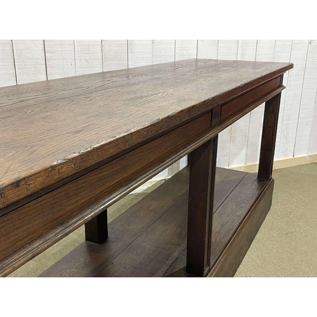 19th Century Oak Drapers Table For Sale - Image 12 of 18