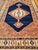 Vintage Turkish Azeri Rug, Hand-Knotted Wool, Geometric Design, Navy & Red, 8x11 For Sale - Image 9 of 15