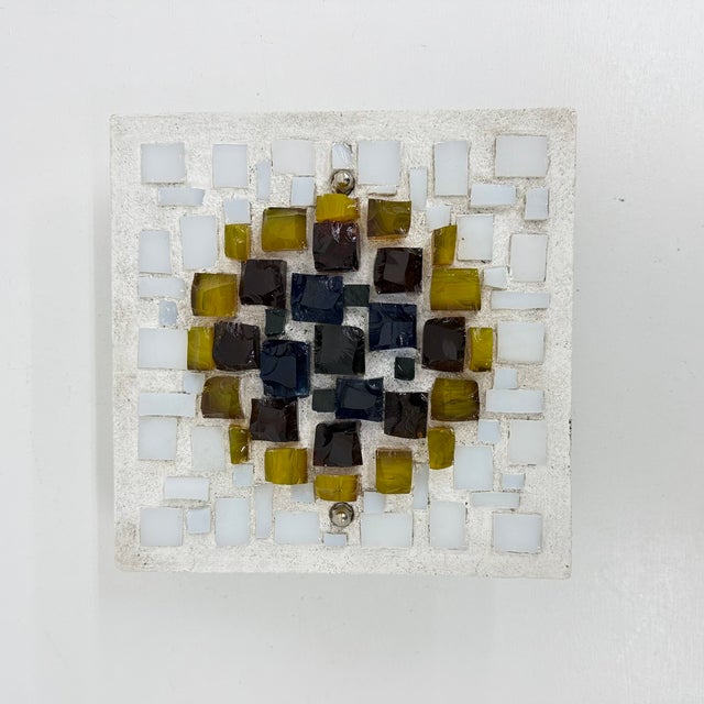 Brutalist Wall Lamp Glass in Resin, Germany, 1970s, Set of 2 For Sale - Image 9 of 18