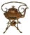 Vintage Copper and Brass Spirit Tea Kettle on Stand With Warmer For Sale