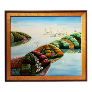 Murat Saint Vil Jardin Fantastique C. 1990 Painting
