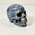 1970s Vintage Abstract Expressionism Boho Chic Hand Carved Blue Speckled Sodalite Skull Sculpture For Sale - Image 10 of 13