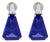 Lugano 27.84 Carat Tanzanite Diamond 18k White Gold Dangle Earrings, A Pair For Sale
