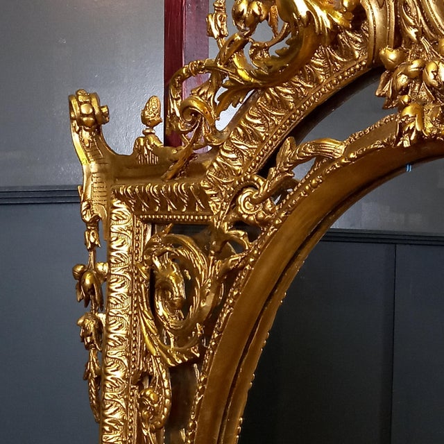 Vintage Oval Rococo Mirror, 1960s For Sale - Image 6 of 18