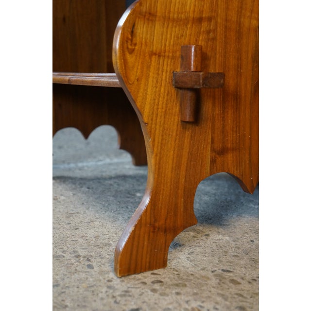 Vintage Early American Style Mahogany Library Console Book Stand Side End Table For Sale - Image 10 of 15