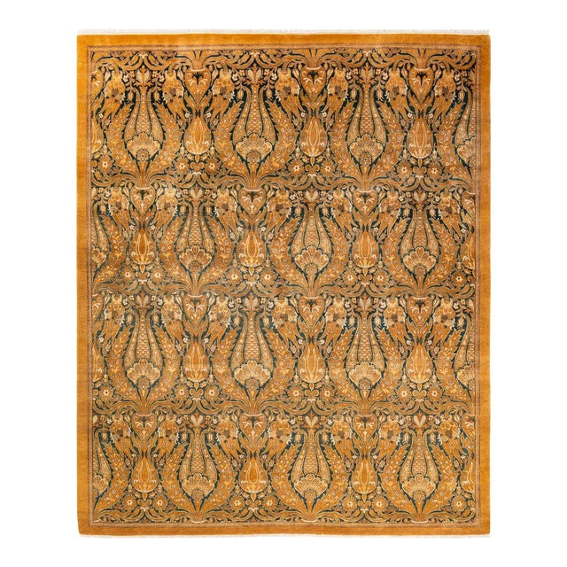 Eclectic Collection Hand-Knotted Area Rug - Yellow Collection 8' 3" x 9' 6" For Sale - Image 9 of 9
