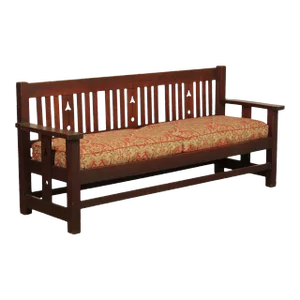 Early 20th Century Limbert Oak Arts & Crafts Period Drop Arm Settle