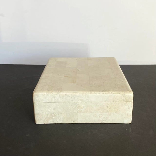 Textile Late 20th Century Tessellated Stone Box For Sale - Image 7 of 11