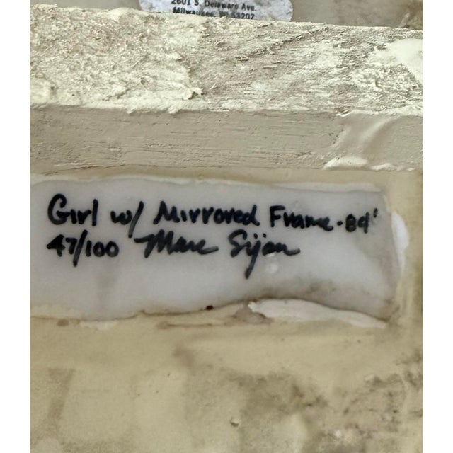 Monumental Neoclassical Figural Wall Mirror Sculpture, Late 20th C. For Sale - Image 10 of 12