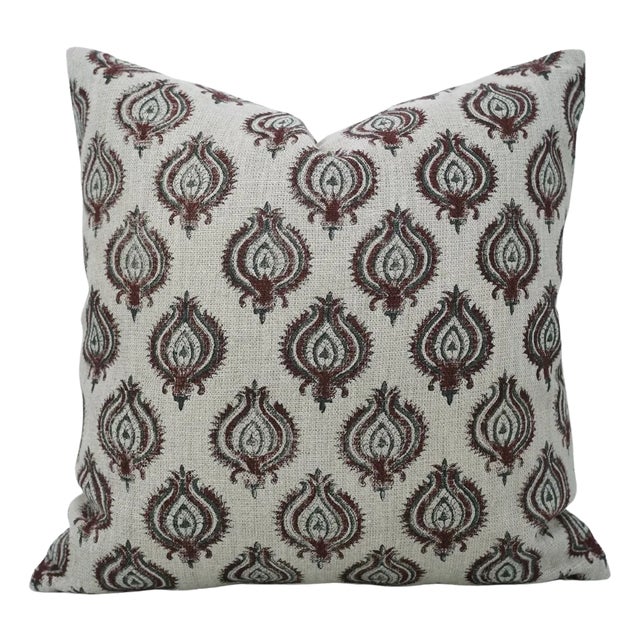 Fabdivine Floral Home Decor Cushion Cover 14x20 Inch- Uday For Sale