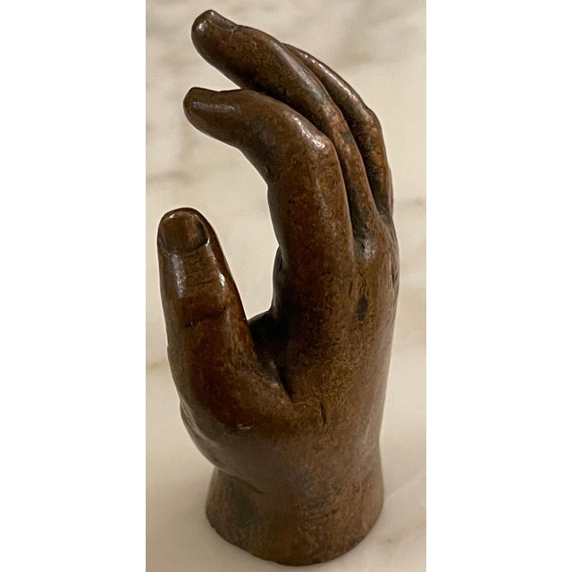 Victorian 19th C. Bronze Anatomical/ Artists Model / Sculpture of a Hand, Signed 'Brooks For Sale - Image 3 of 12