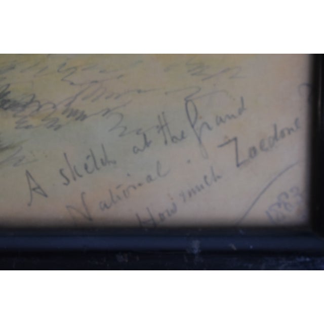 Paint A Sketch at the Grand National" How Much Zoedone? 1883 Watercolour by George Finch Mason For Sale - Image 7 of 7