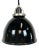Small Industrial Black Enamel Pendant Lamp, 1950s For Sale