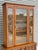 C. 1972 Mid Century Modern China Cabinet W/ Etched Geometric Glass, Carved Accents, Brutalist Pulls For Sale - Image 4 of 12