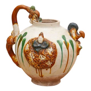 Vintage Tang Dynasty Style Sancai Jug For Sale
