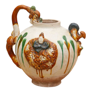 Vintage Tang Dynasty Style Sancai Jug