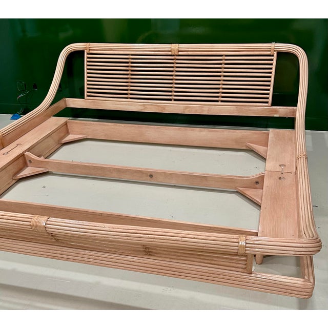 A striking and sculptural Eastern King platform bed Attributed to Roche Bobois, crafted in France and attributed to the...