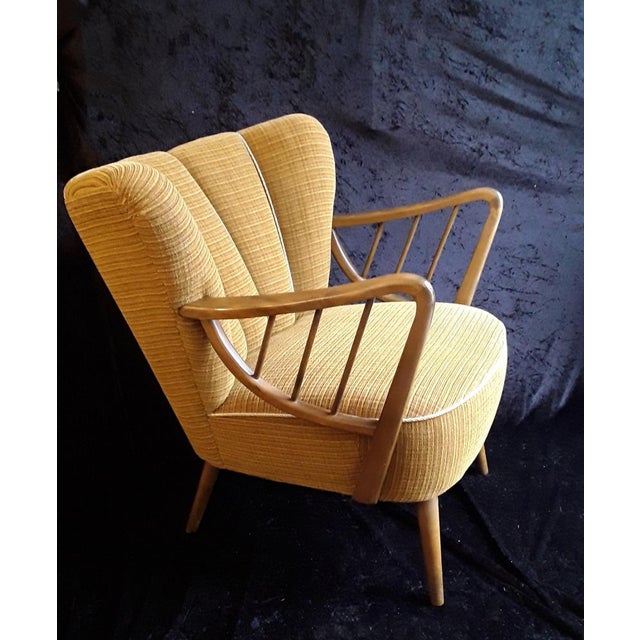 Mid-Cotury Cocktail Armchair in Beech, 1950s For Sale - Image 4 of 11