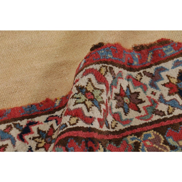 Vintage Tribal Rug Fragment Layered With Flatweave Backing - Rug & Kilim For Sale - Image 9 of 9