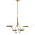 Thomas O'Brien for Visual Comfort Signature Keira Medium Chandelier in Hand-Rubbed Antique Brass For Sale