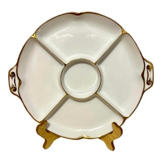 Vintage Gold Trimmed Bavarian Platter For Sale