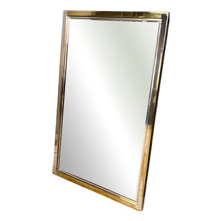 Brass Mirror from Belgochrom, 1970s For Sale