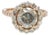 Bochic “Vintage” Fancy Chocolate, Greenish Diamond 18K Rose Gold Halo Ring For Sale