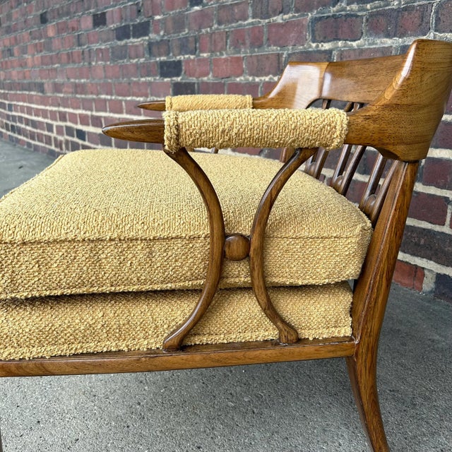 Wood Pair of Tomlinson Sophisticate Arm Chairs for Erwin Lambeth For Sale - Image 7 of 13