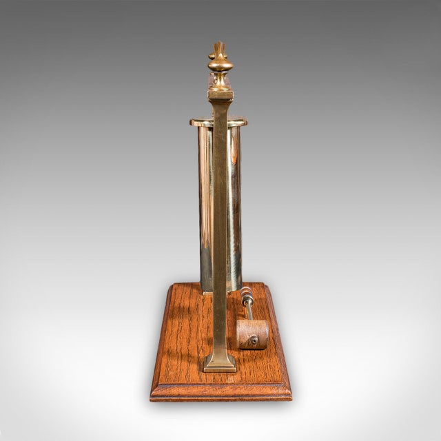 Antique Veranda Supper Bell, Brass, Oak, Afternoon Tea Gong, Edwardian, c.1910 For Sale - Image 4 of 12