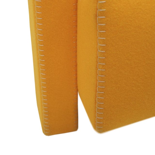 Textile Utrecht Armchairs in Orange Wool Fabric by Gerrit Thomas Rietveld for Cassina, 1935, Set of 2 For Sale - Image 7 of 12