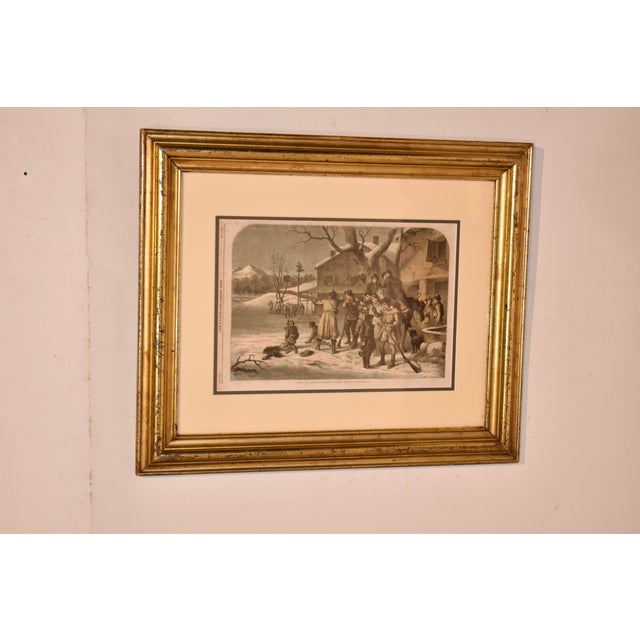 Gray Circa 1859 Framed American Turkey Shoot Sporting Scene For Sale - Image 8 of 15