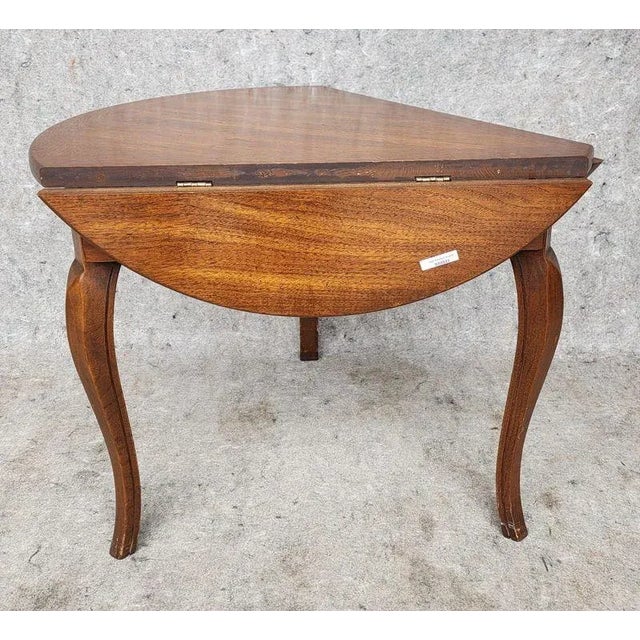 Lane Furniture 1960s Lane Furniture Vintage Triangular Drop Leaf Handkerchief Accent Table For Sale - Image 4 of 7