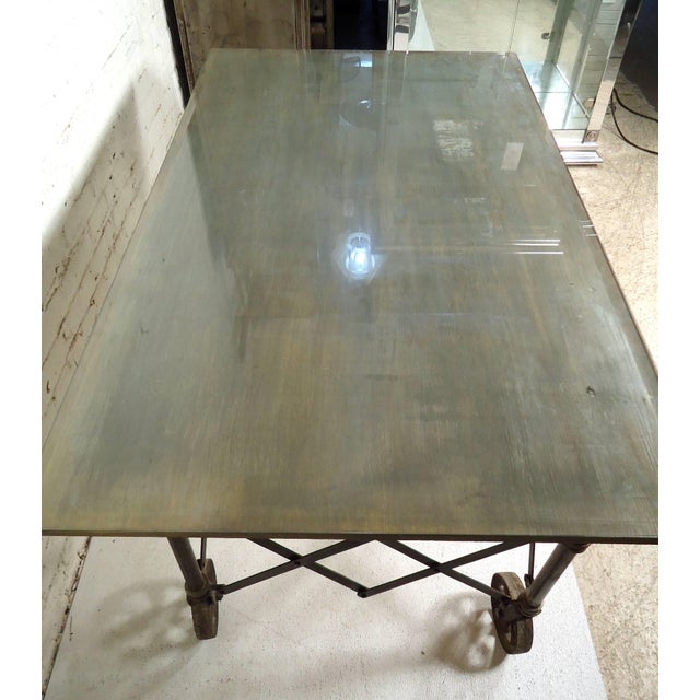 Mid 20th Century Vintage Industrial Accordion Table For Sale In New York - Image 6 of 10