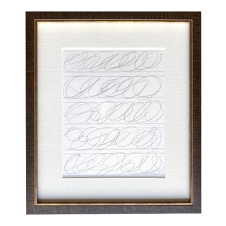 Soft Notes in Graphite Painting For Sale