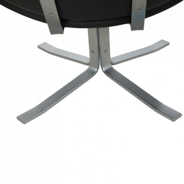 Vintage Corona Chair in Black Leather by Erik Jørgensen, 2020 For Sale - Image 10 of 14