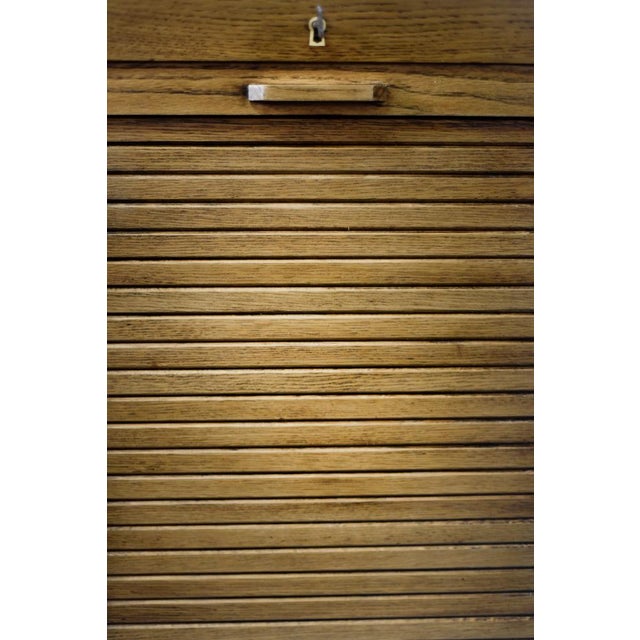 Vintage Industrial Danish Brown Oak Cabinet with Multiple Drawers, 1950s For Sale - Image 4 of 18