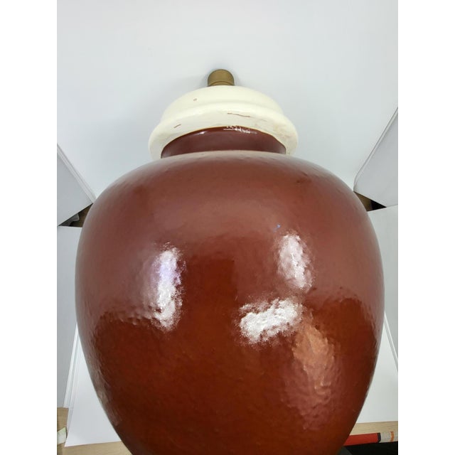 Large French Ceramic Table Lamp by Hubert Olivier, 1990s For Sale - Image 9 of 16