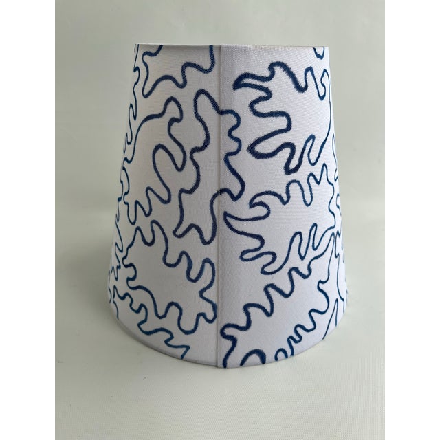 Contemporary Hand Painted Fabric Lamp Shade For Sale - Image 3 of 8