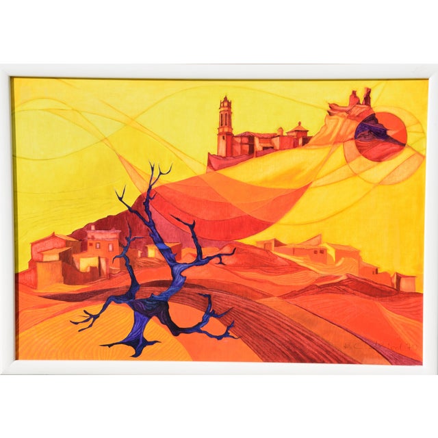 Hermann Schmidt-Schmied 1924 Mainz-Gonsenheim – 2010 Mainz "La Fresneda" Oil over light preliminary drawings in...