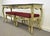 Vintage French Country Louis XV Style Console Hall Table and Pair Stools Benches For Sale - Image 10 of 12