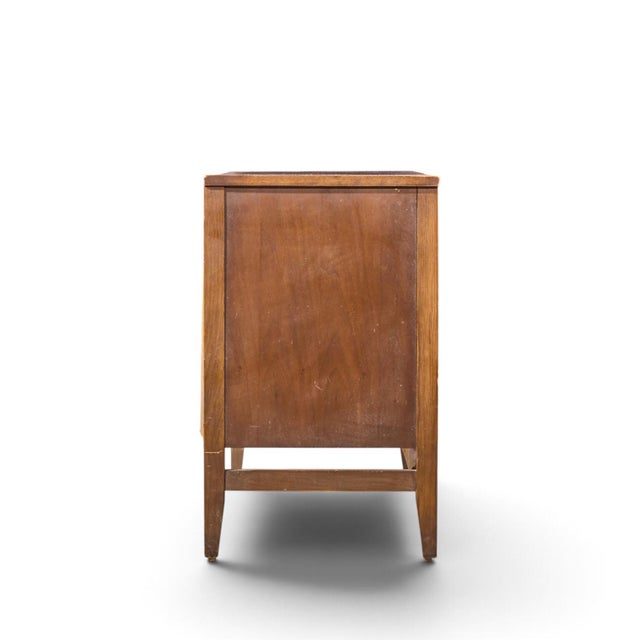 Broyhill Brasilia Broyhill Brasilia Mid Century Walnut and Brass Credenza For Sale - Image 4 of 10