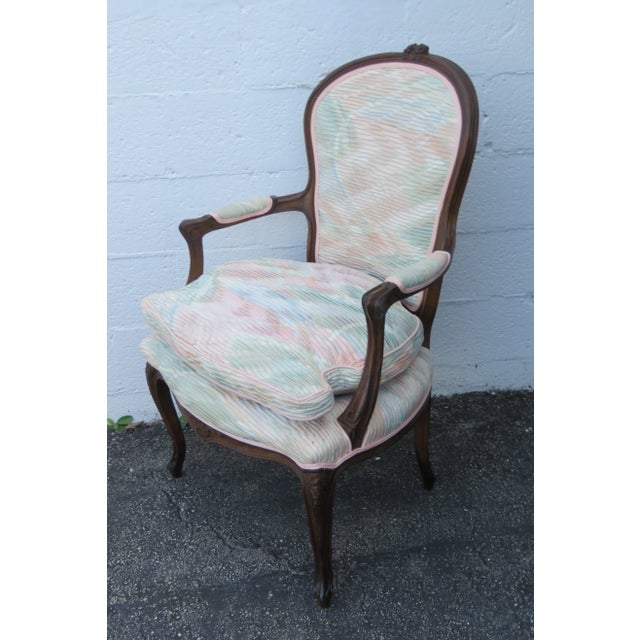 Brown French Pair of Side Living Bed Room Den Fireplace Chairs For Sale - Image 8 of 13