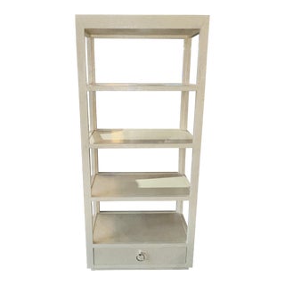 Bungalow 5 Grass-Cloth Finish Etagere For Sale