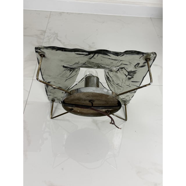 Smoky Murano Glass Wall Lamps, 1970s, Set of 2 For Sale - Image 11 of 12