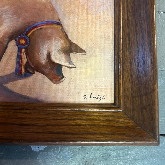 Contemporary Contemporary Original “Champion Pig” Painting by Stephen Heigh For Sale - Image 3 of 4