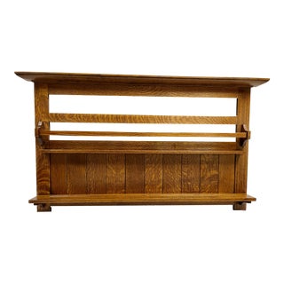 Stickley Furniture Mission Collection Oak Plate Rack For Sale