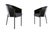 Philippe Starck Vintage Costes Black Leather Seat Arm Chair ~ Club Chair by Philippe Starck For Sale - Image 4 of 13