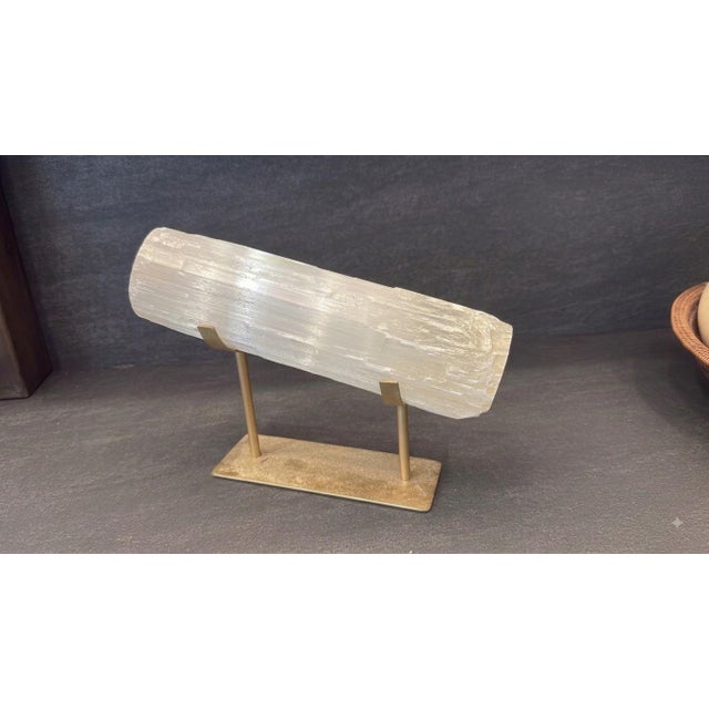 Selenite Block on a Stand For Sale - Image 4 of 10
