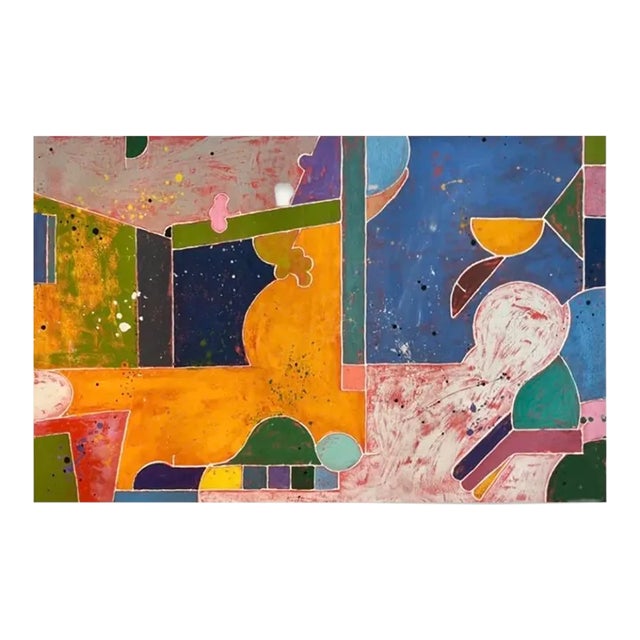 Modern Abstract Whiteline Woodcut by Don Joint "After Morning at Le Canneta", 2006 For Sale